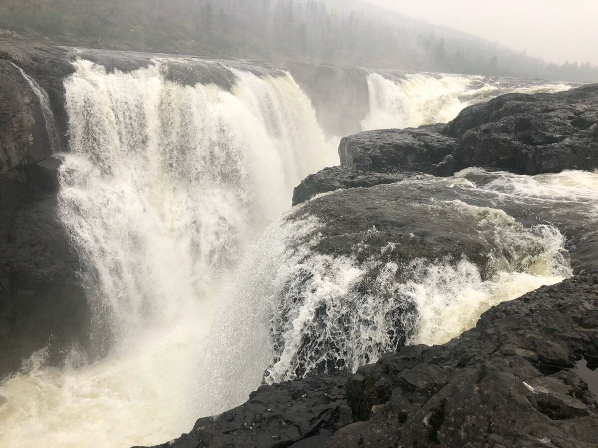Большой Курейский водопад Красноярский край