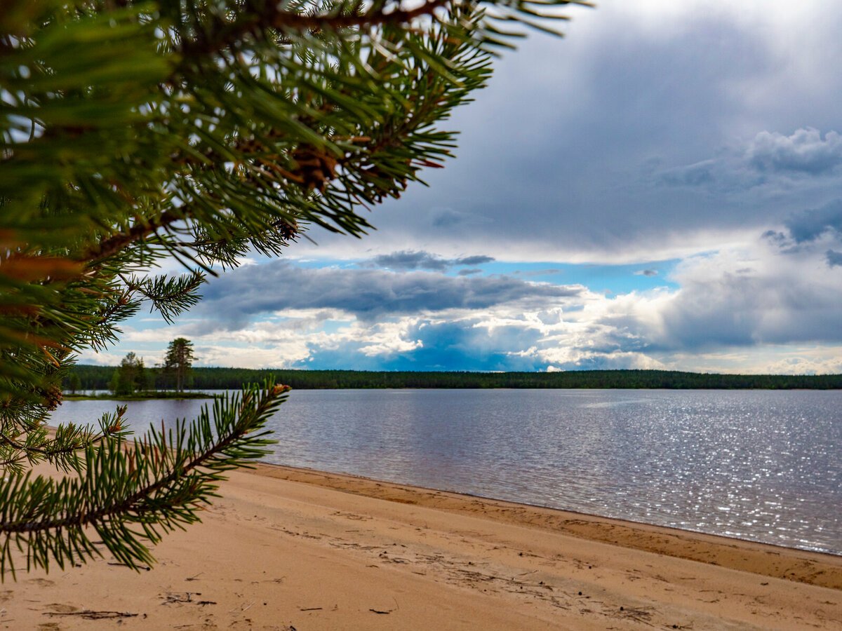Карелия озеро пляж