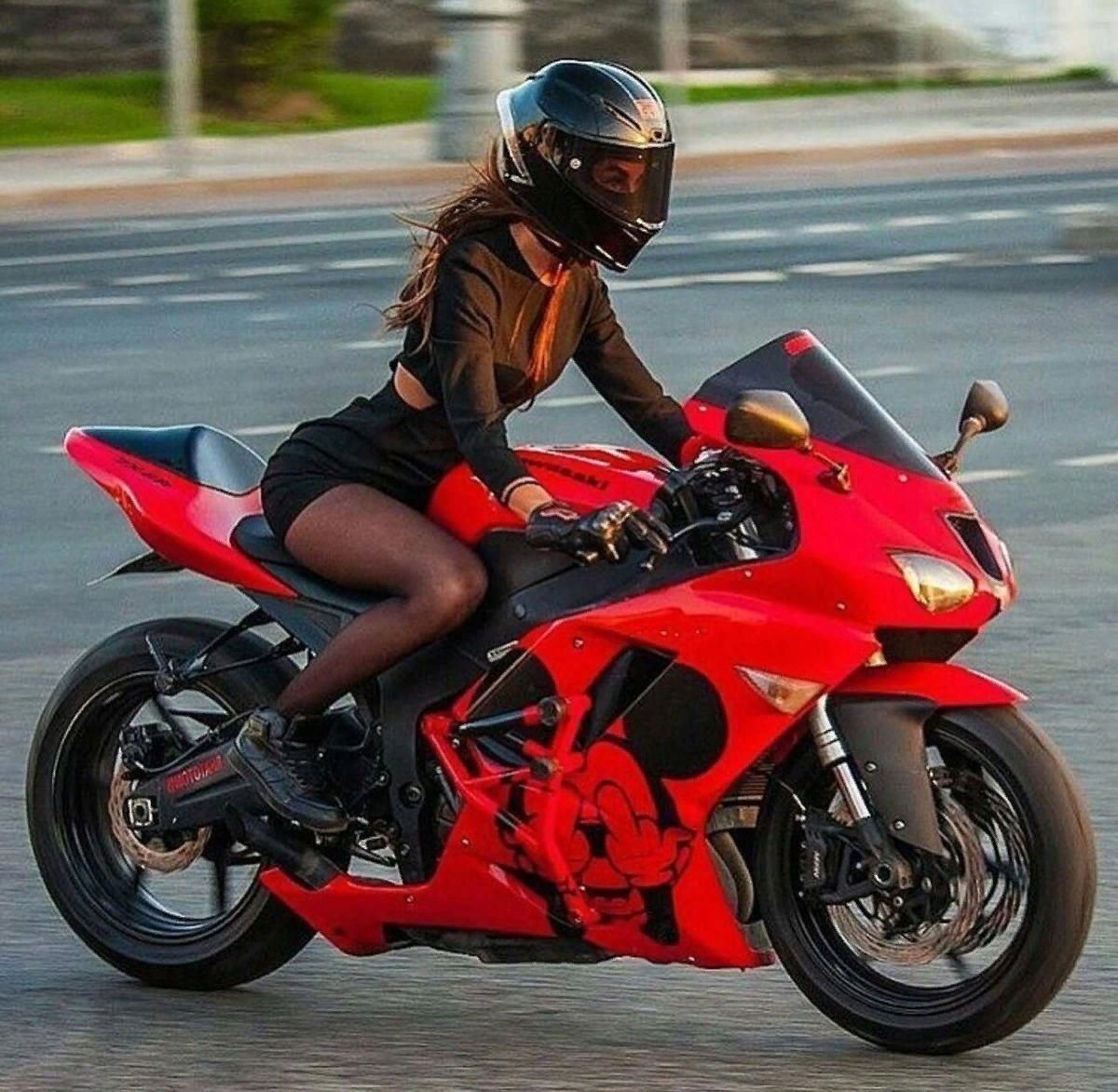 Озолина Таня мототаня мотоцикл Kawasaki