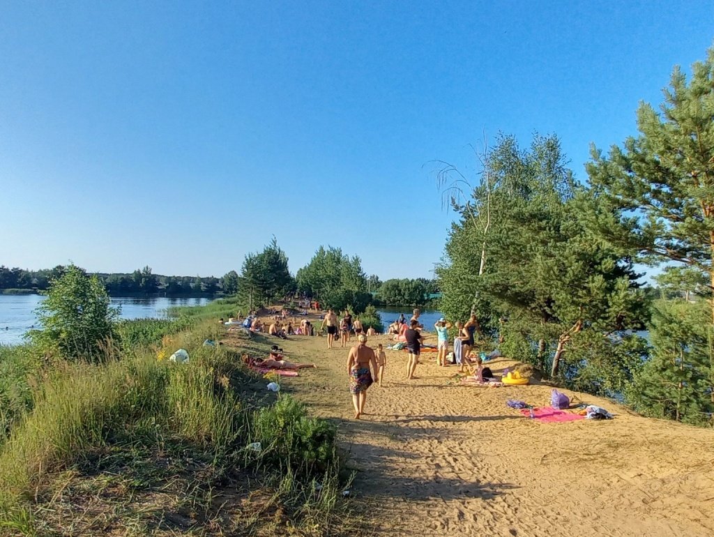 Пляж в Твери на Волге
