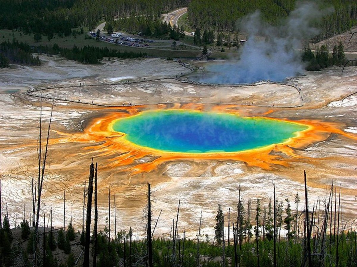 Озеро утренней славы национальный парк Yellowstone