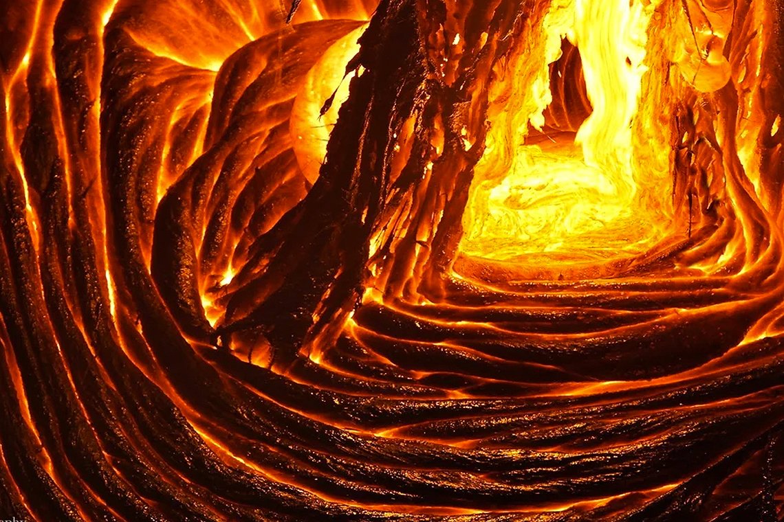 Лавовая пещера Гавайи