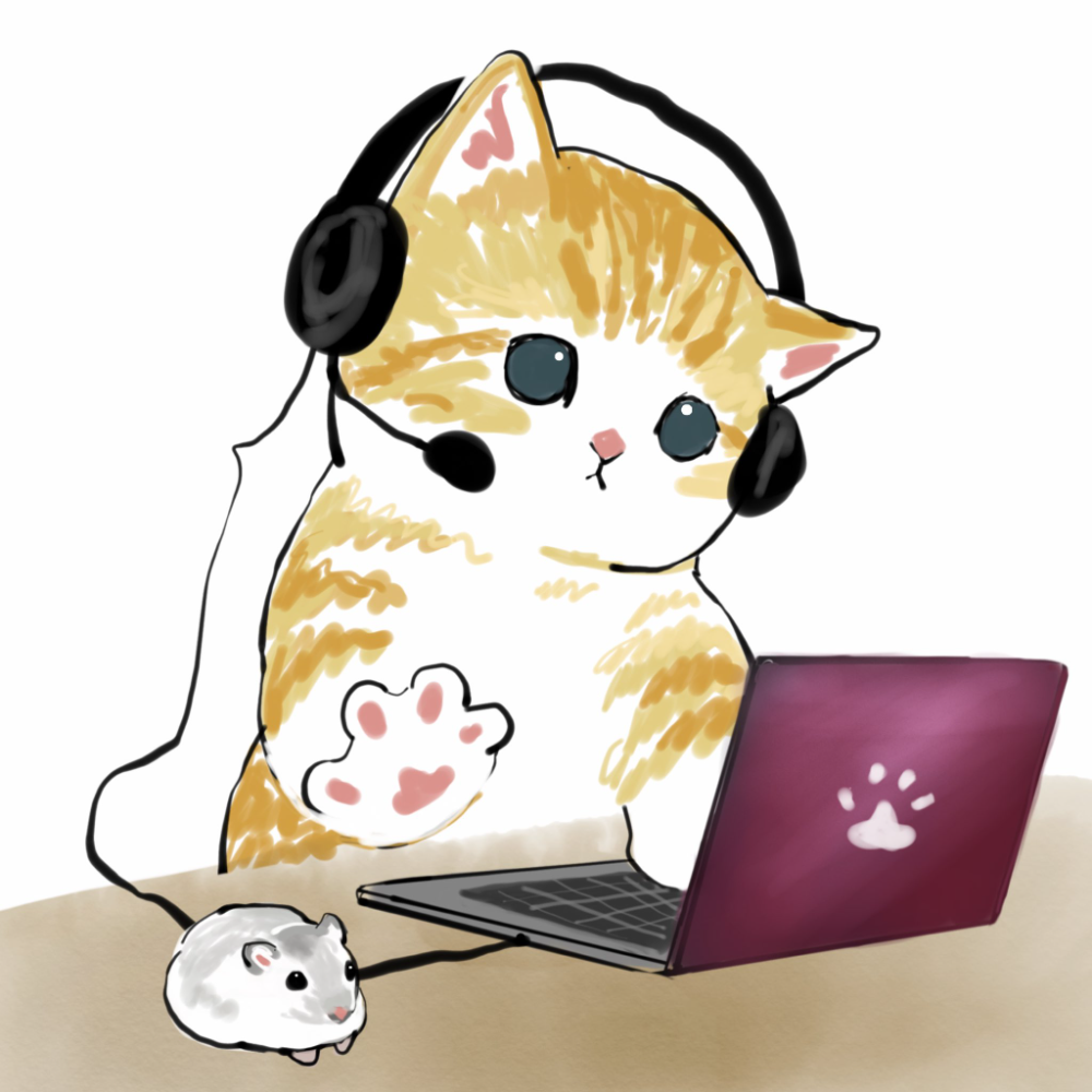 Милый котик рисунок