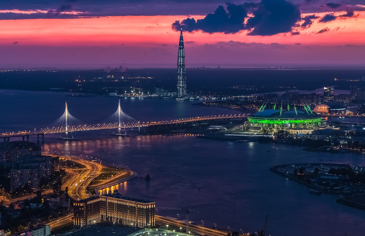 Санкт-Петербург Лахта центр и стадион
