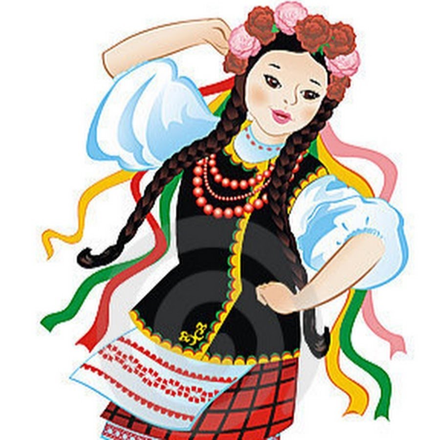 Украинка на белом фоне