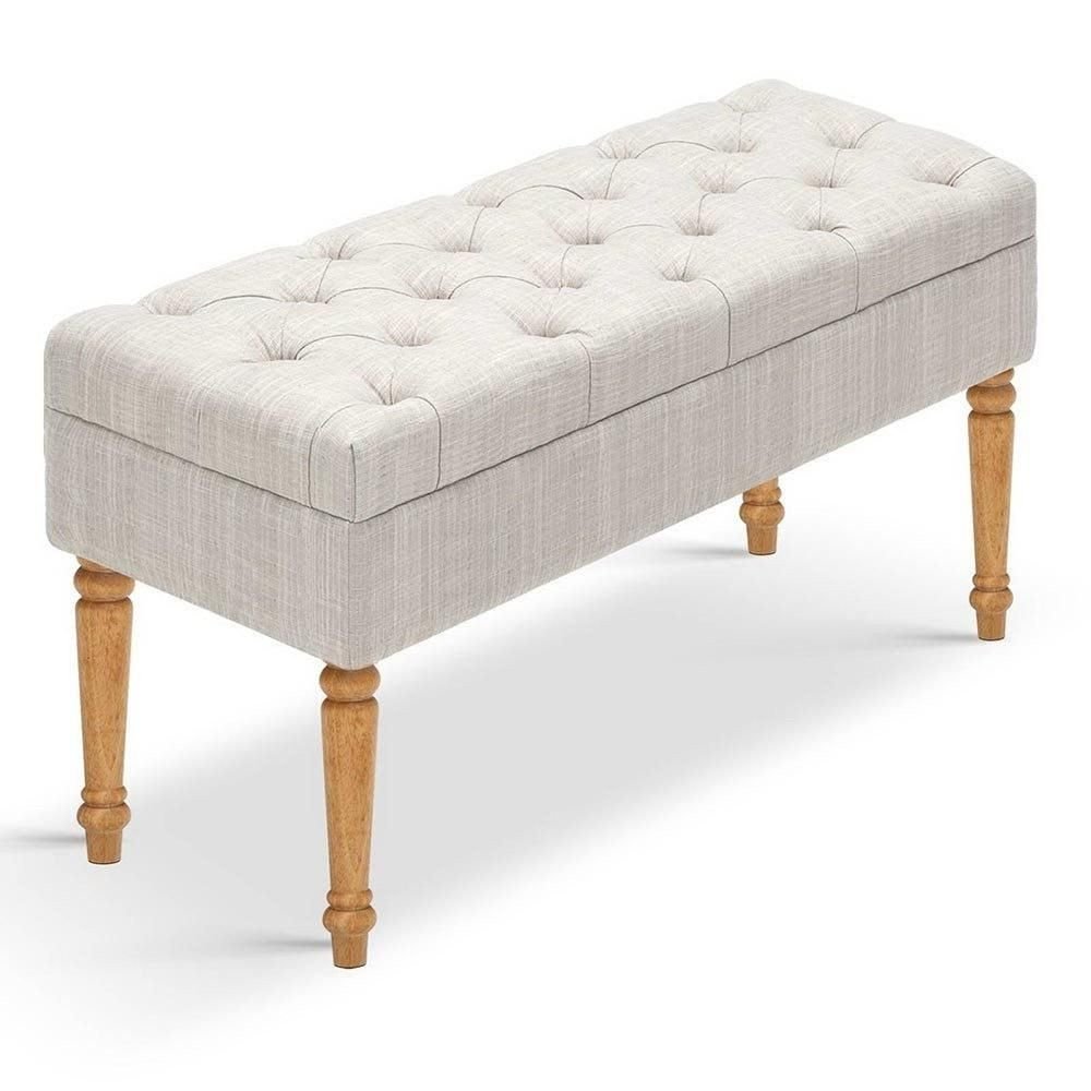 Upholstered Storage Armchair Footstool