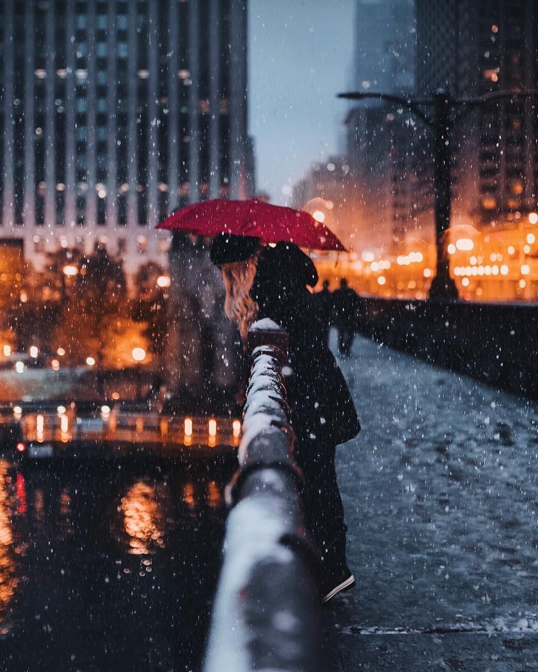 Осень город дождь