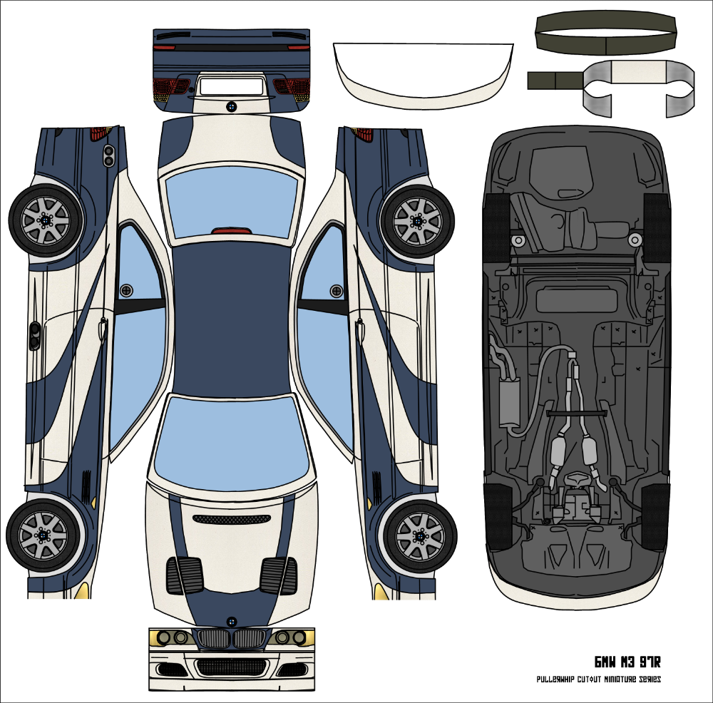 BMW m3 GTR развертка
