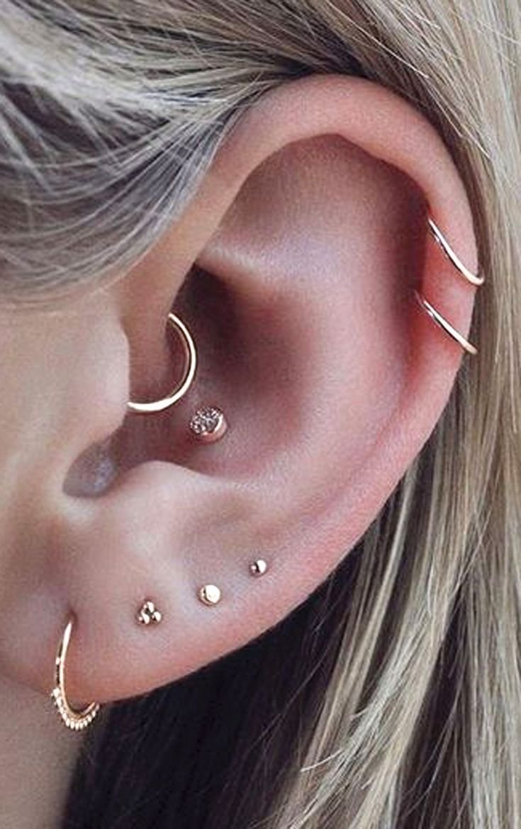 Трагус Хеликс Индастриал 3 Daith