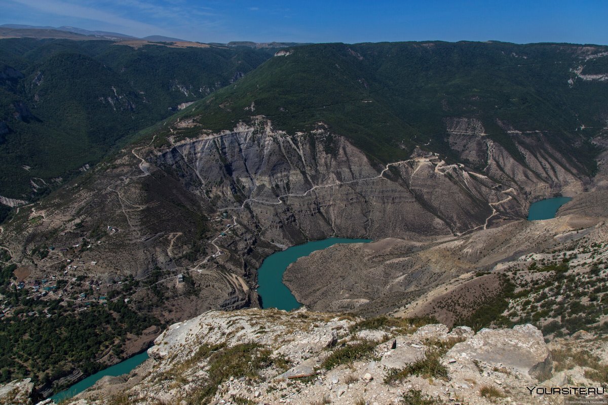 Сулакский каньон в Дагестане зимой