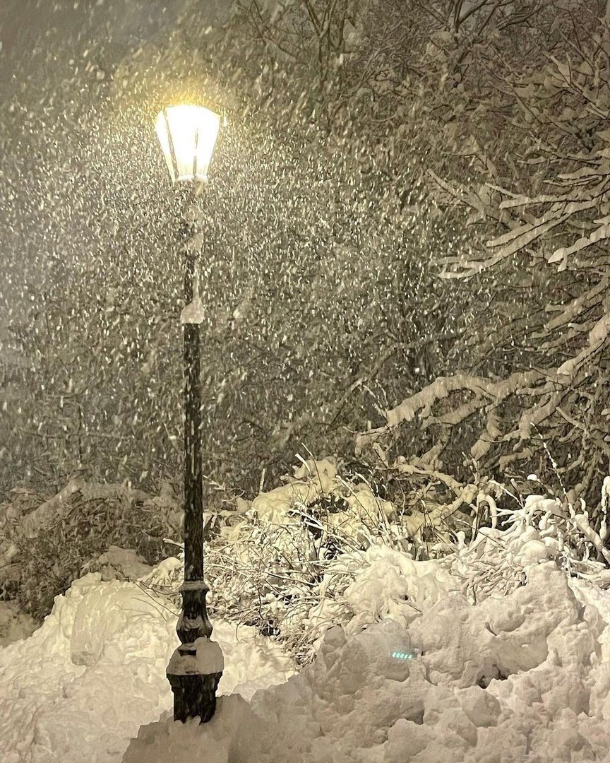 Снегопад фонарь