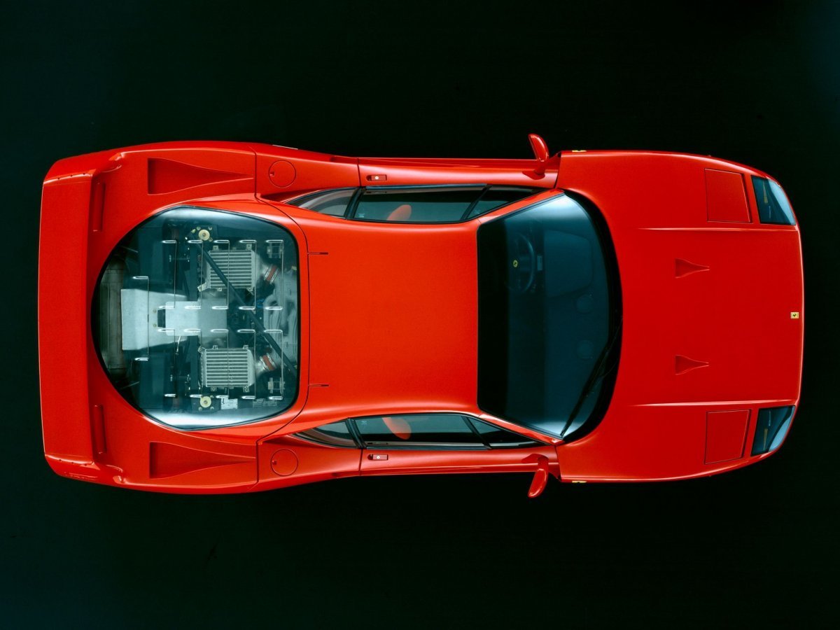 Ferrari f40 вид сверху