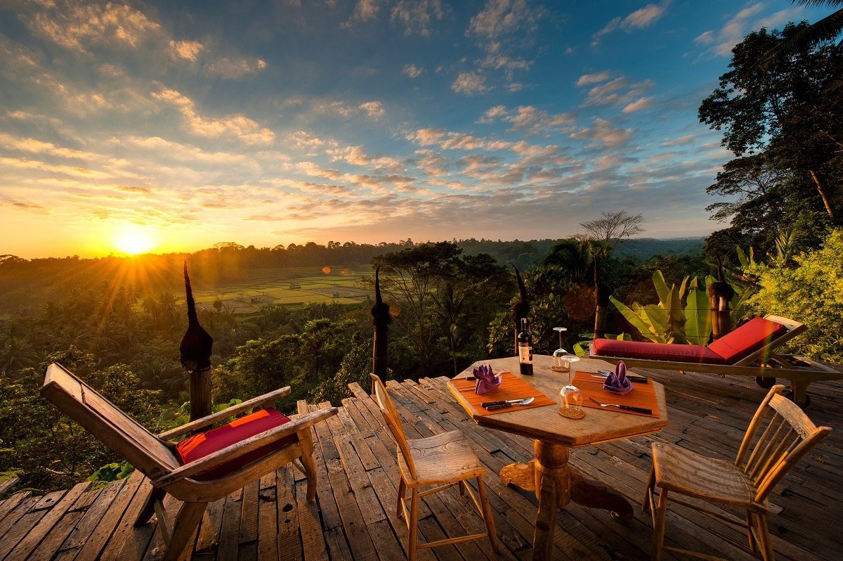Бали закат Ubud Resort