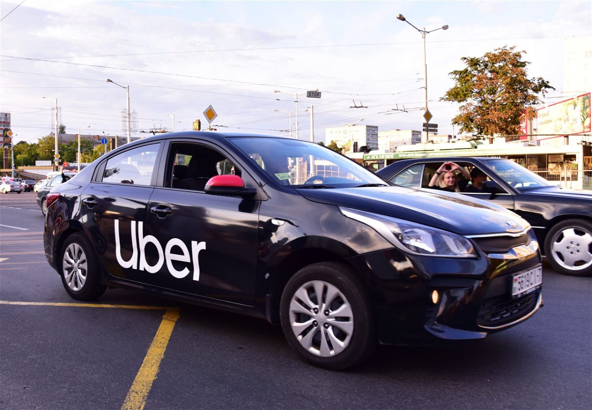 Uber logo on car