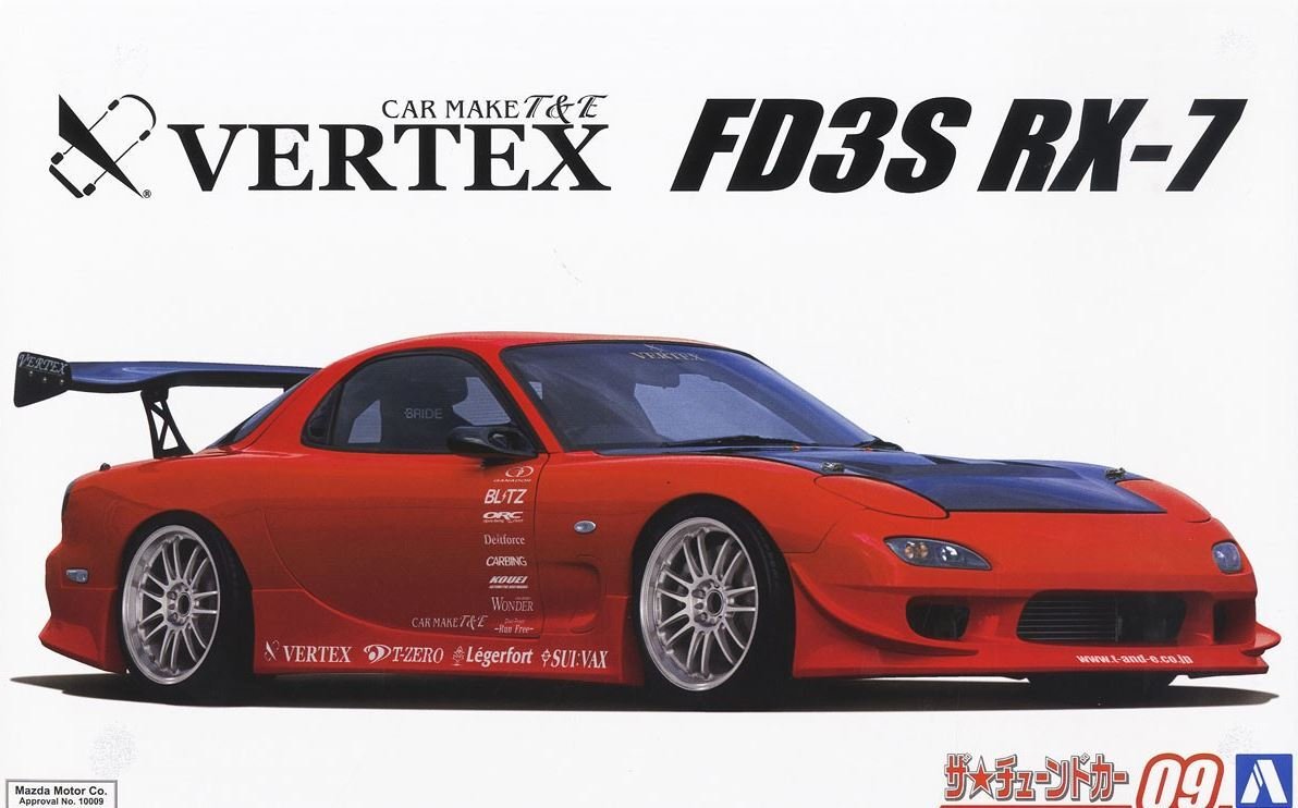 Сборная модель автомобиль Vertex fd3s RX-7 '99