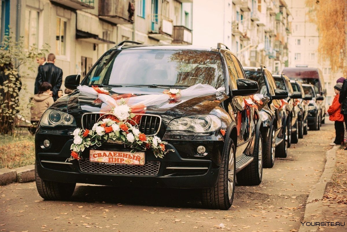 BMW x5 свадебный кортеж