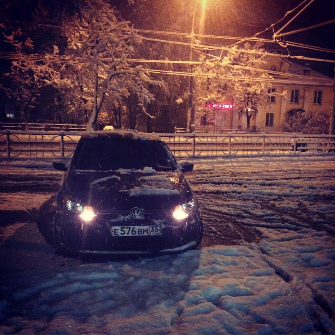 Машина зима ночь
