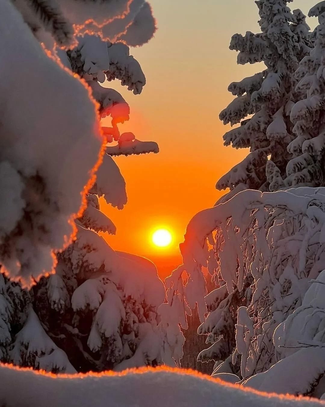 Природа зимняя магические эффект