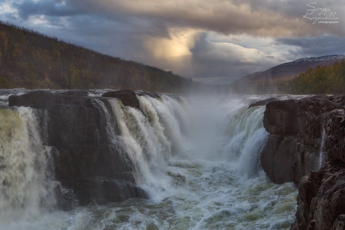 Курейский водопад Путорана
