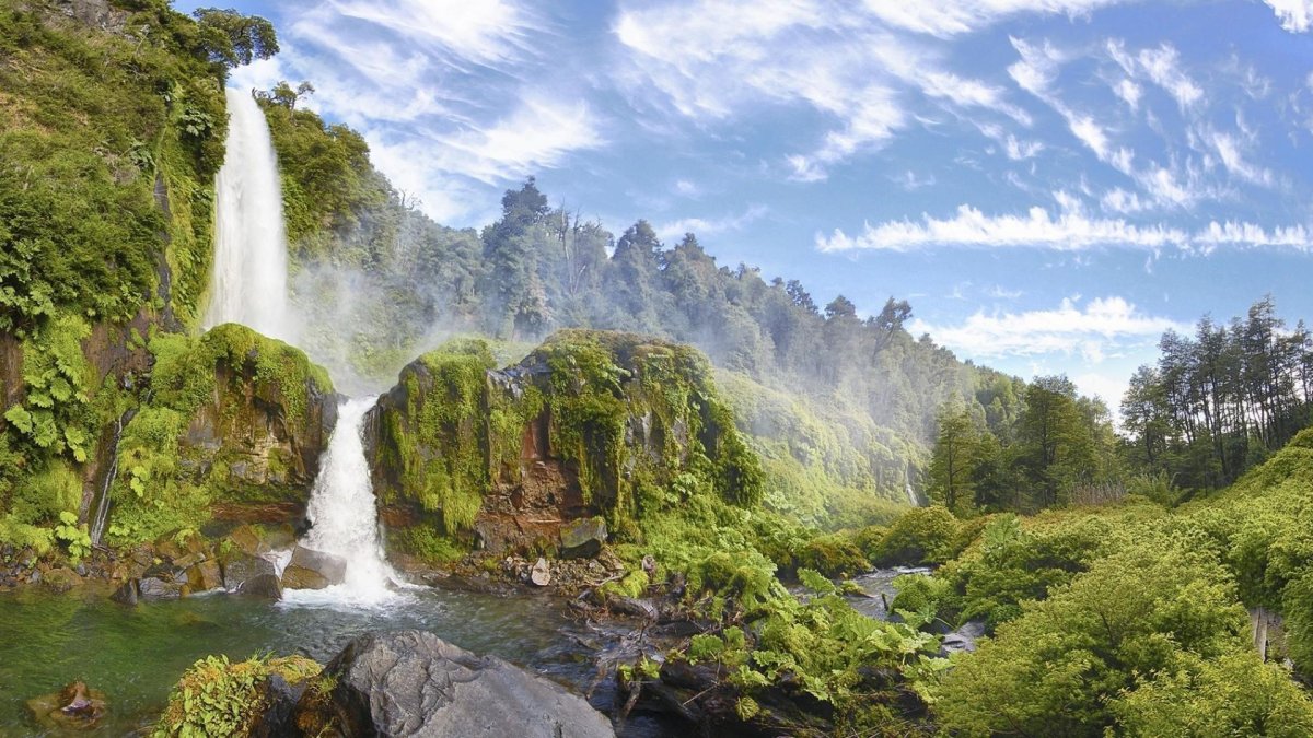 Природа водопад панорама