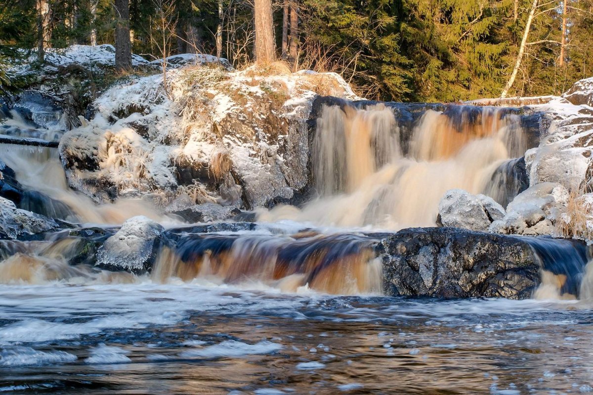 Водопады Ахвенкоски Карелия