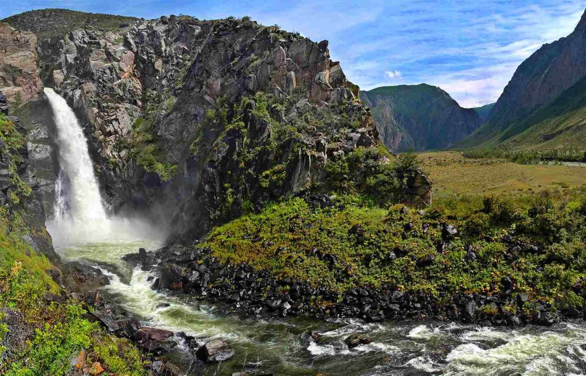 Чулышманская Долина водопад Куркуре