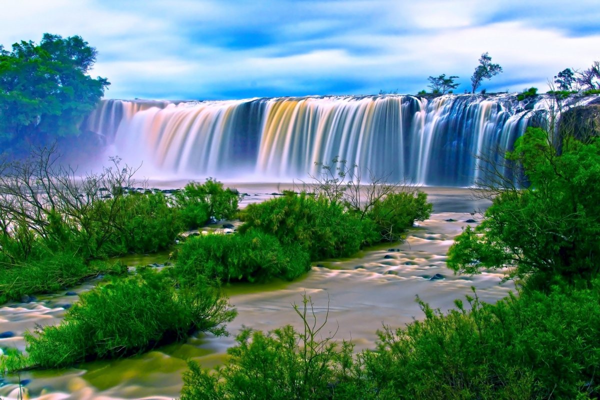 Красивые пейзажи с водопадами