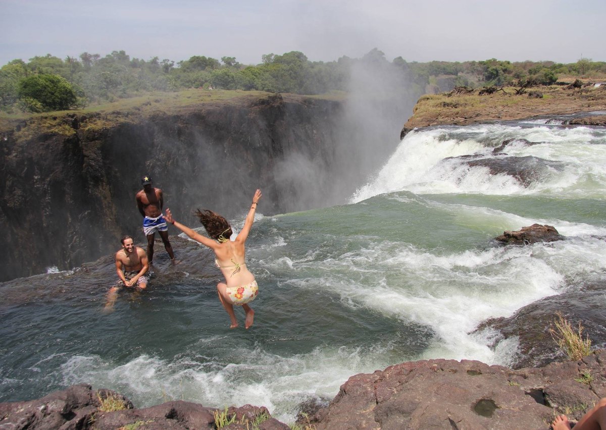 Бассейн дьявола (Devil's Pool), водопад Виктория, Замбия