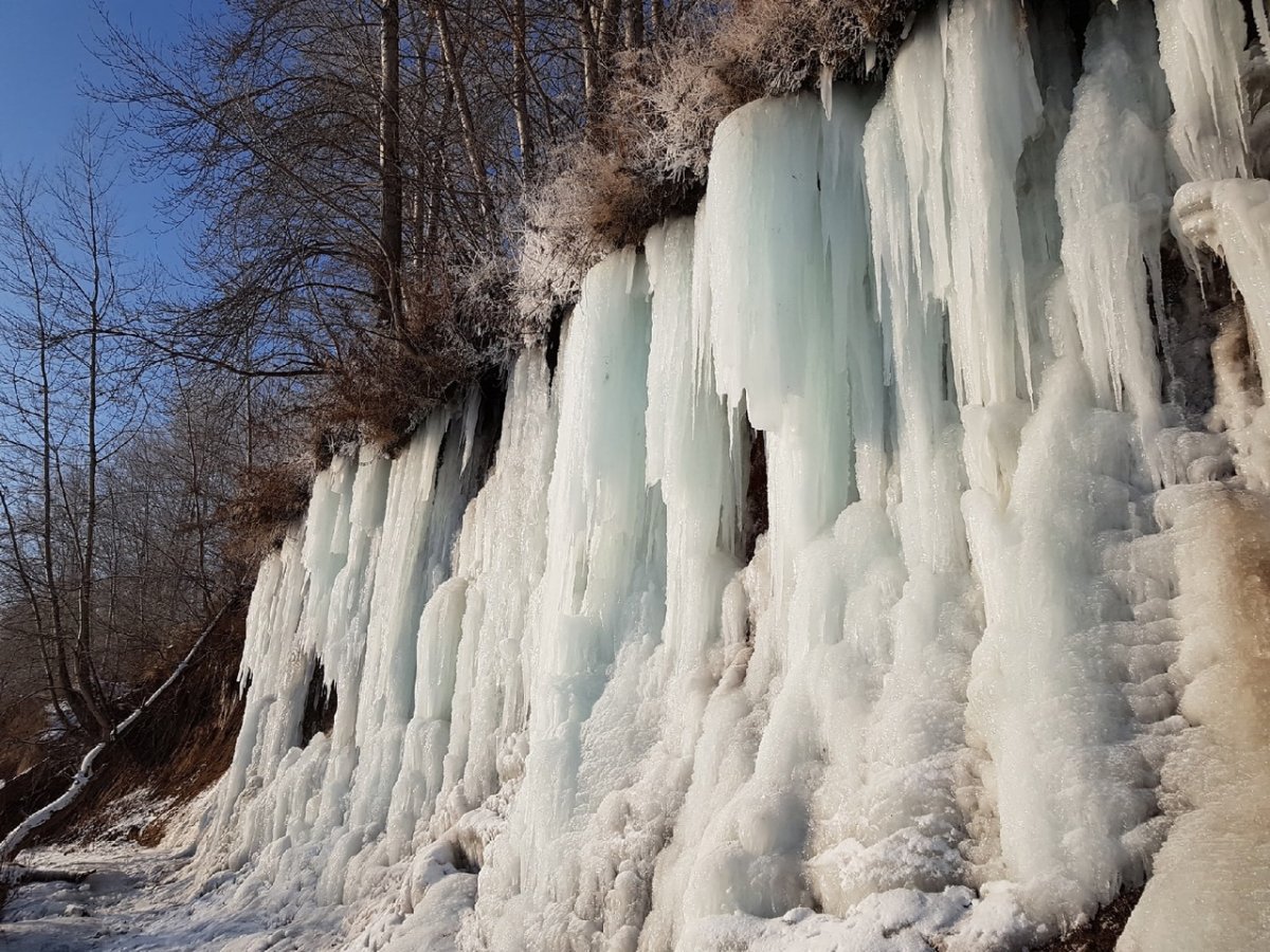 Закамский водопад ледяной