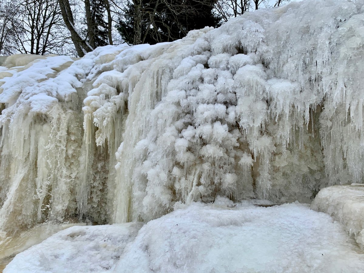 Макаровские водопады зимой