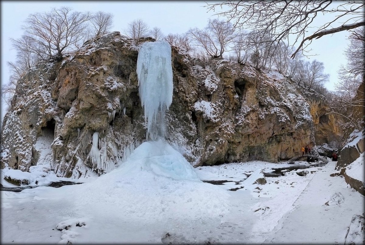 Медовые водопады Кисловодск зима