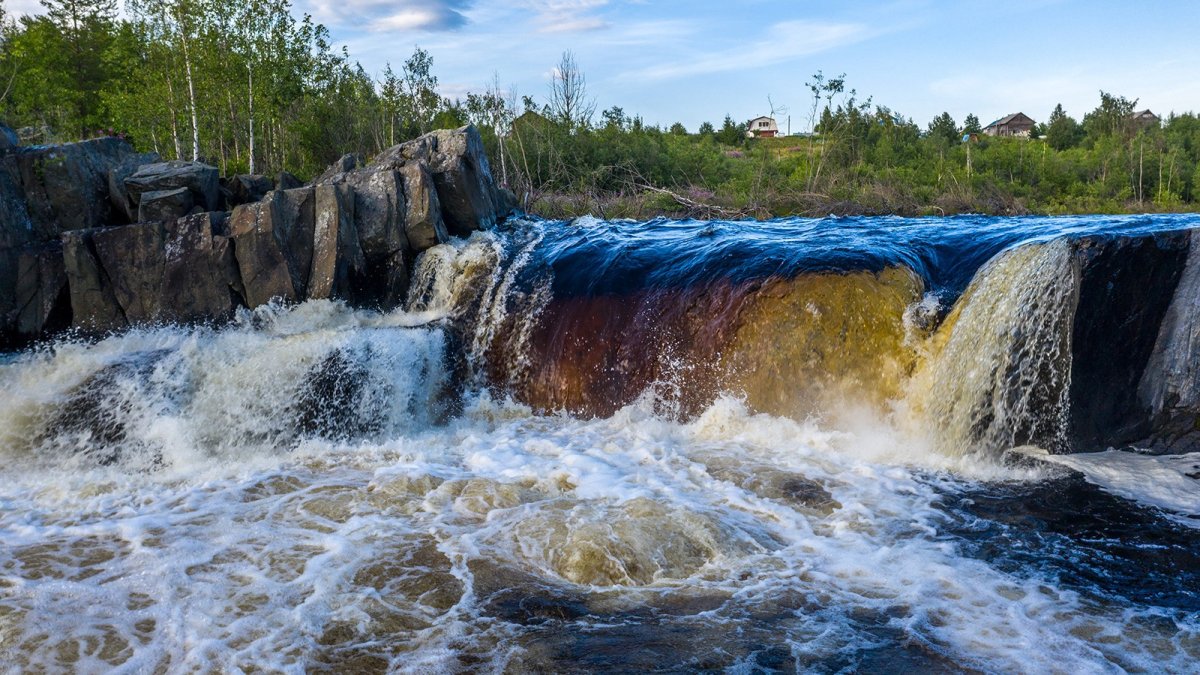Надвоицы водопад Воицкий Падун
