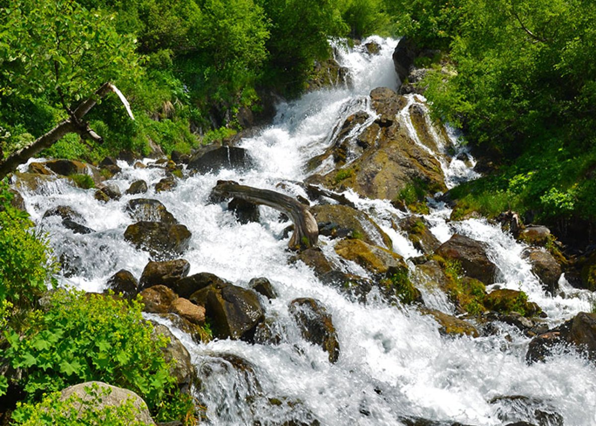 Домбай Ульген Чучхурские водопады