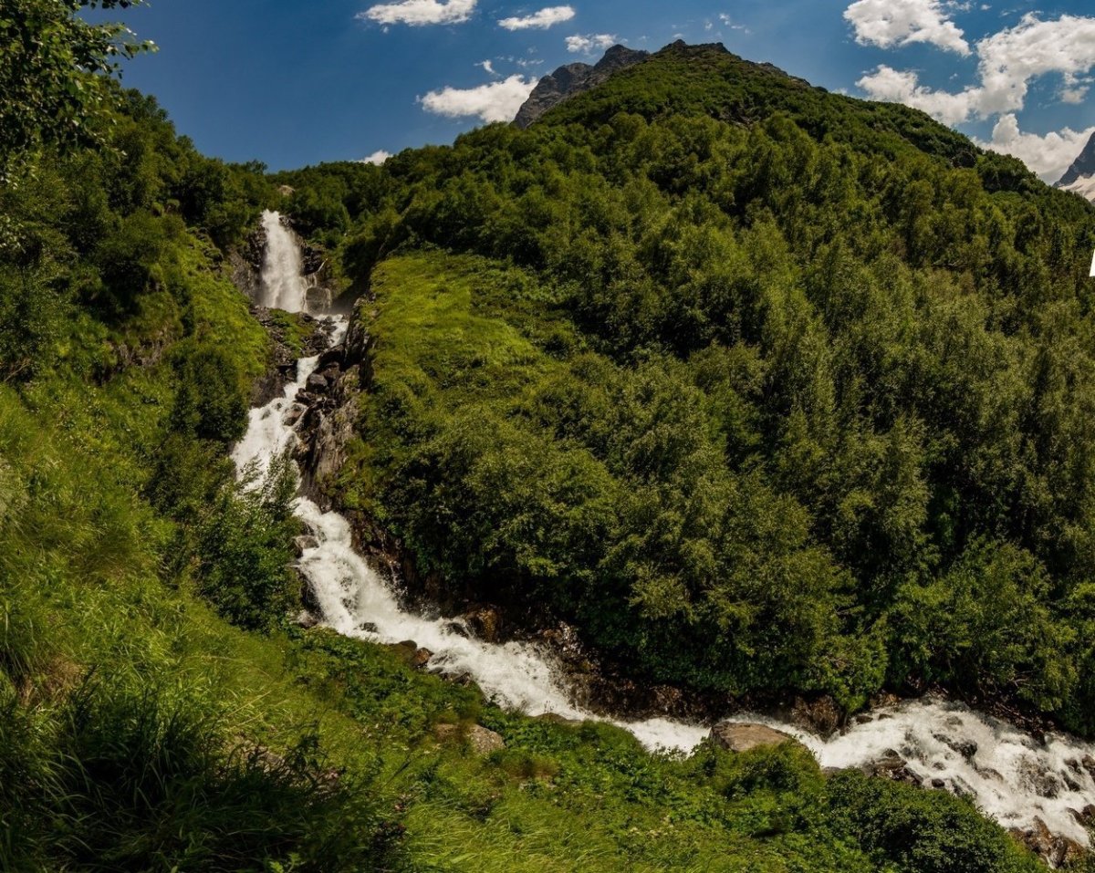 Домбай Ульген Чучхурские водопады