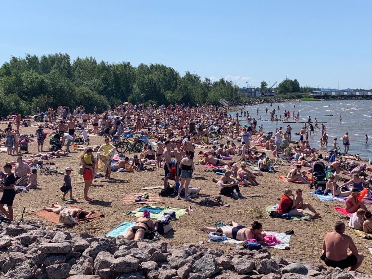 Пляж в Комарово СПБ
