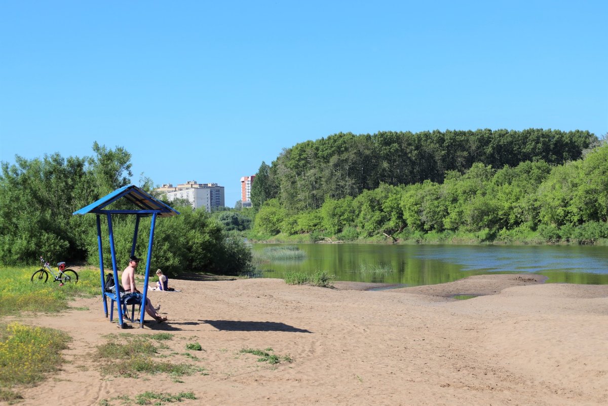 Москва река пляж