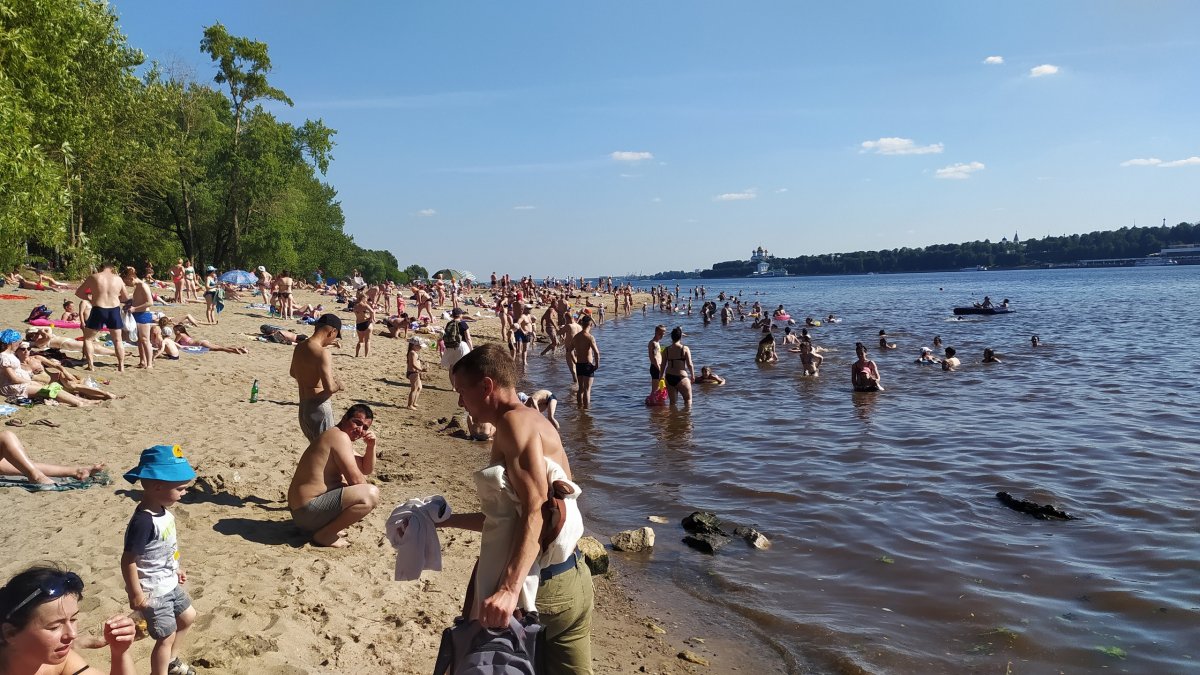 Пляж Подзеленье Ярославль
