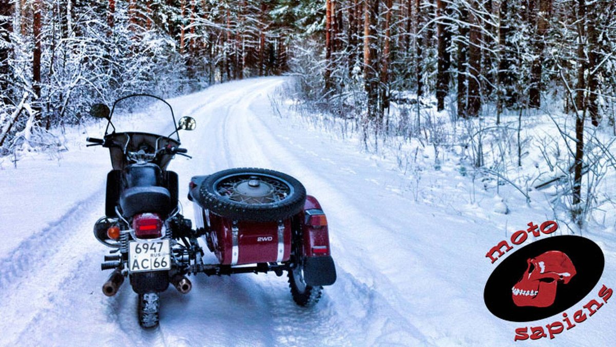 Мотоцикл Урал зима
