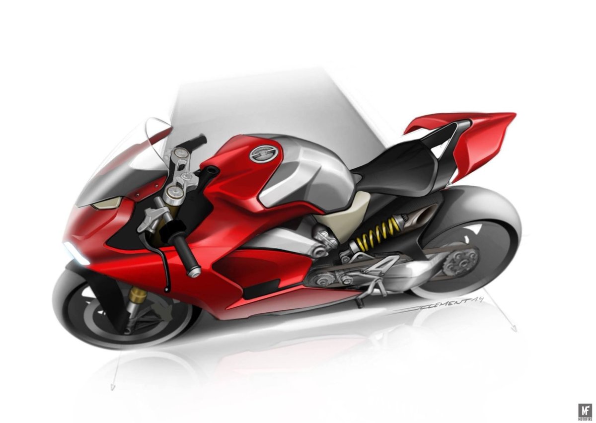 Ducati Panigale v4 рисунок