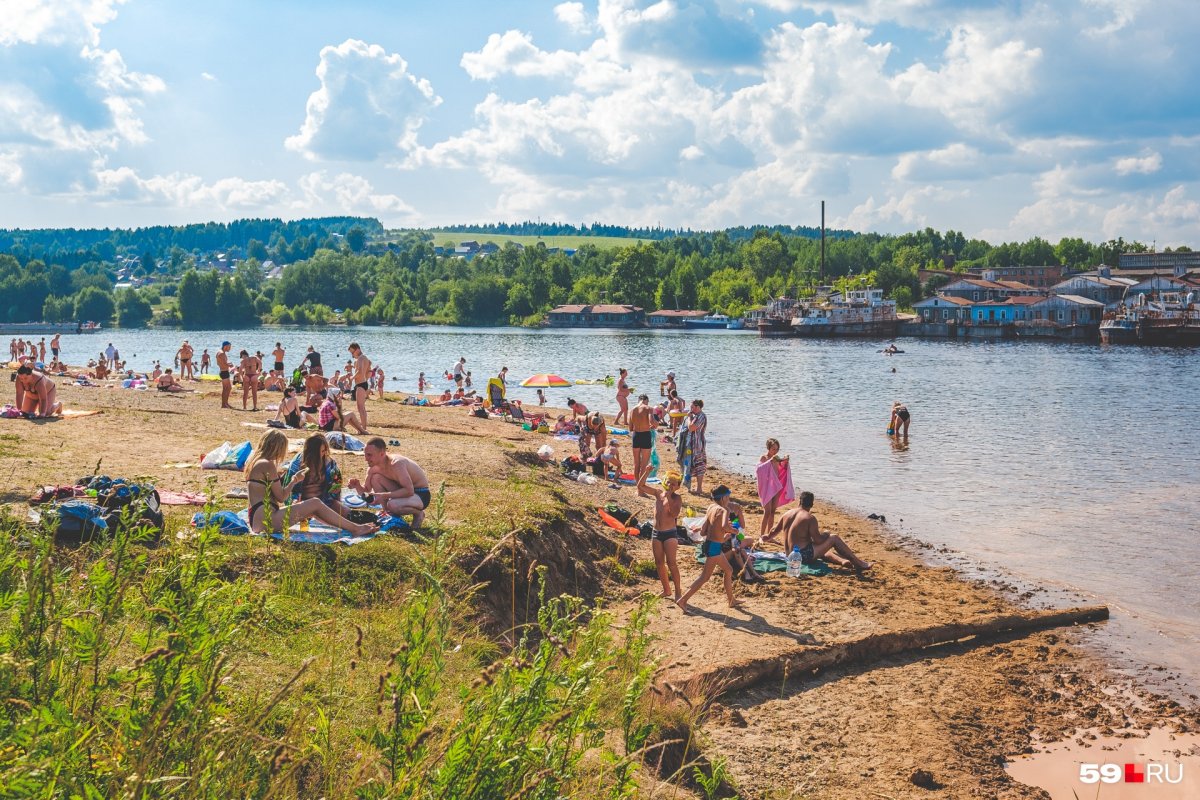 Заозерье пляж Пермь