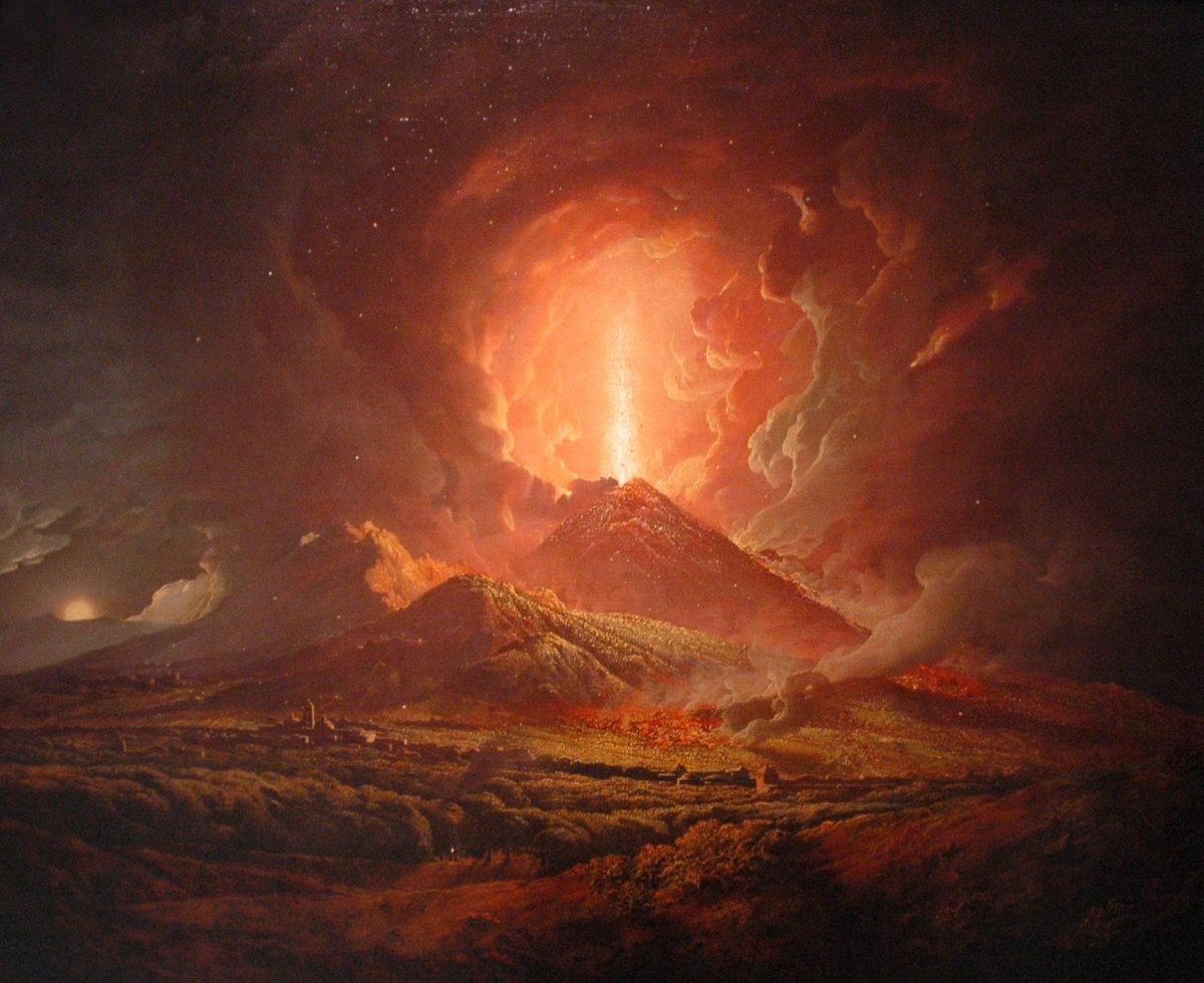 Джозеф Райт. Извержение Везувия. Масло. 1774 Г.