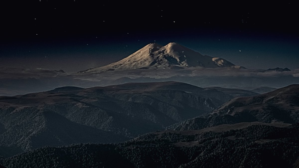 Плато Бермамыт ночью
