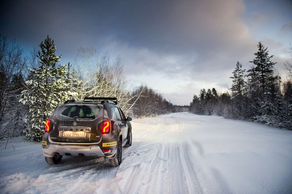 Renault Duster 2014 со снегом
