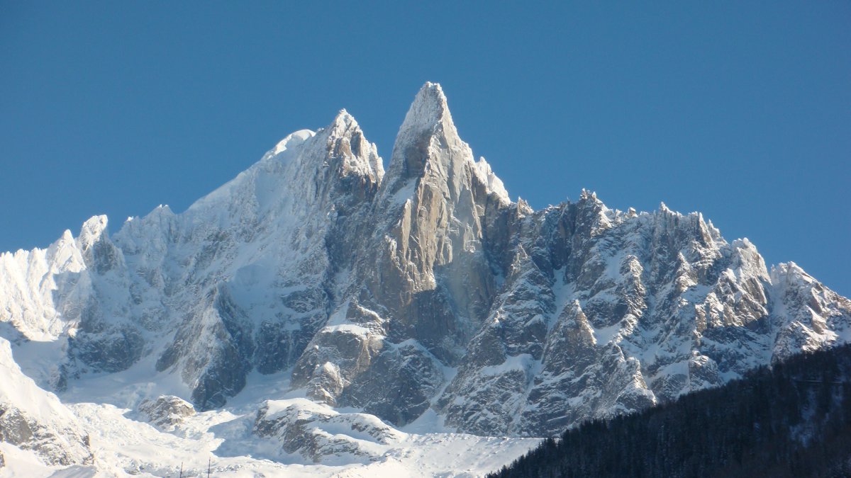 Самая высокая вершина Альп гора Монблан