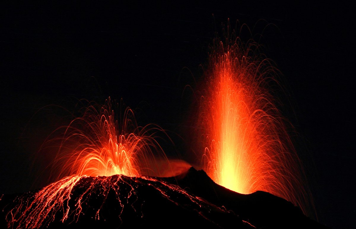Stromboli Volcano Night