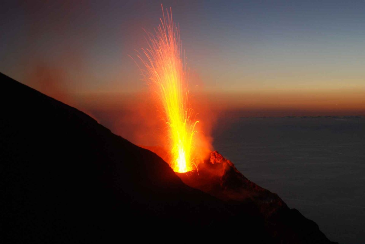 Stromboli Volcano Night