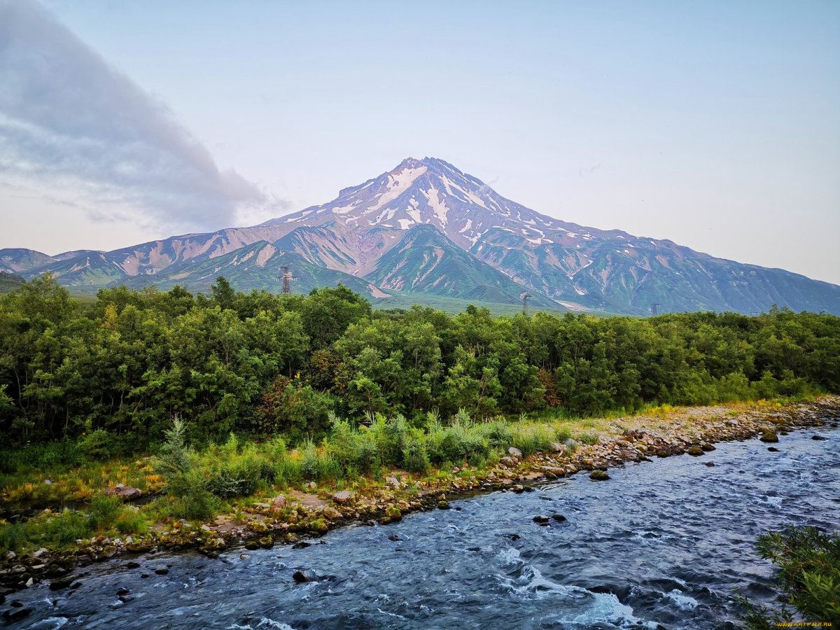 Река Авача на Камчатке