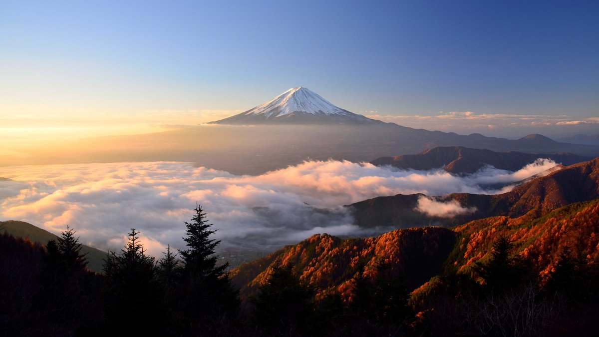 Гора Fuji Япония