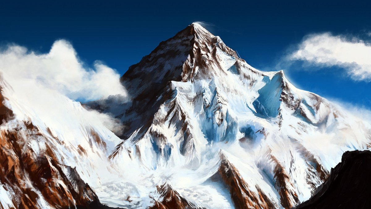 Горы снежные вершины
