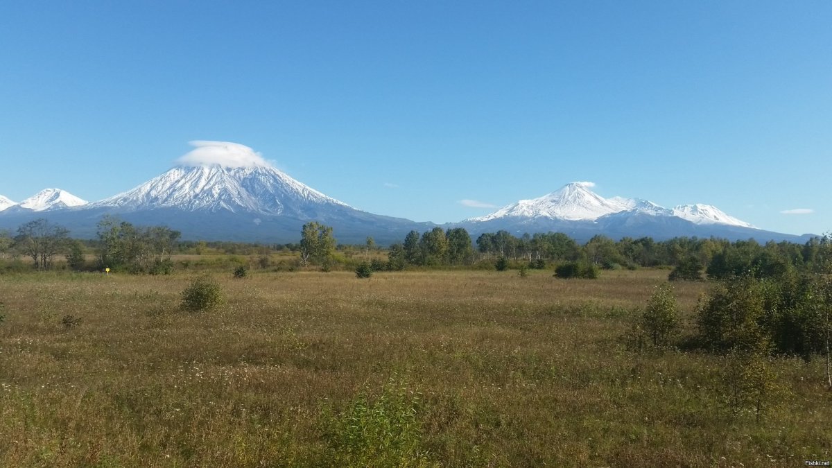Вулканы Камчатки панорама